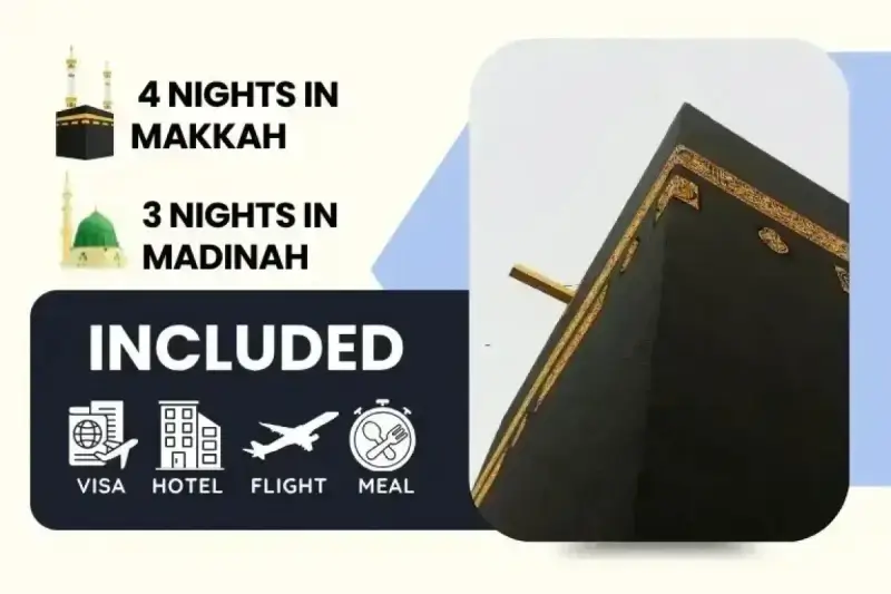 3 Star August Umrah Package For 7 Nights