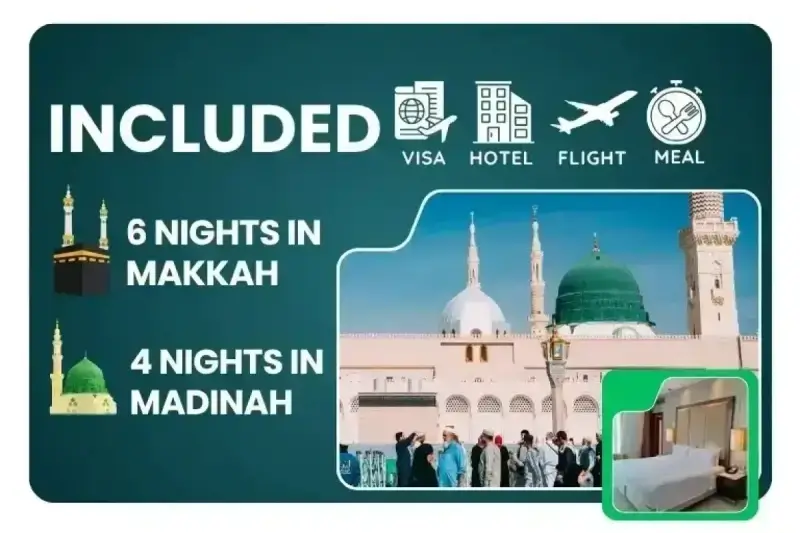 4 Star August Umrah Package For 10 Nights